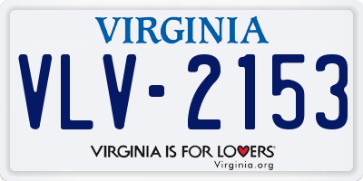 VA license plate VLV2153