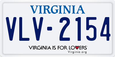 VA license plate VLV2154