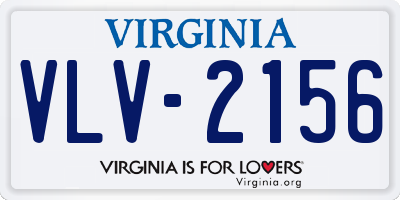 VA license plate VLV2156