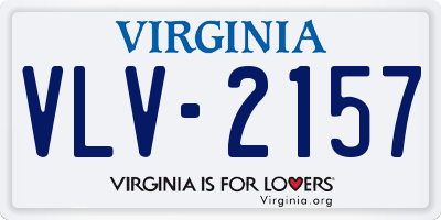 VA license plate VLV2157