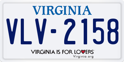 VA license plate VLV2158