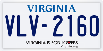 VA license plate VLV2160