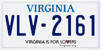 VA license plate VLV2161