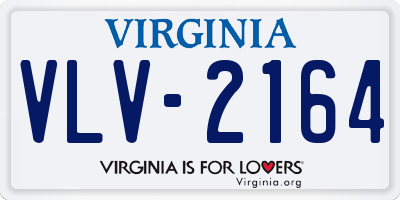 VA license plate VLV2164