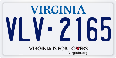 VA license plate VLV2165