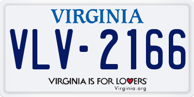 VA license plate VLV2166