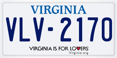 VA license plate VLV2170