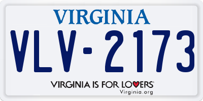 VA license plate VLV2173