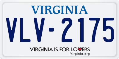 VA license plate VLV2175