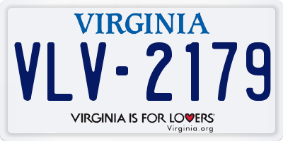 VA license plate VLV2179