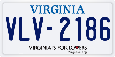 VA license plate VLV2186