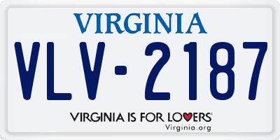 VA license plate VLV2187