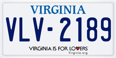 VA license plate VLV2189