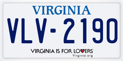 VA license plate VLV2190