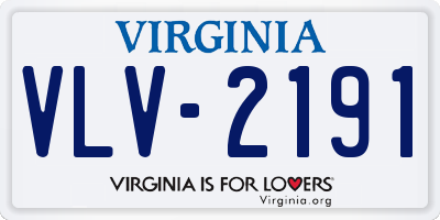 VA license plate VLV2191