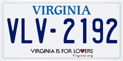 VA license plate VLV2192