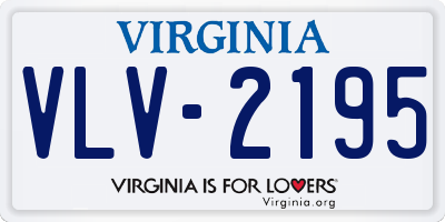 VA license plate VLV2195