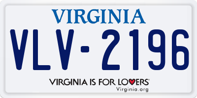 VA license plate VLV2196