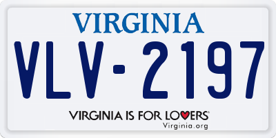 VA license plate VLV2197