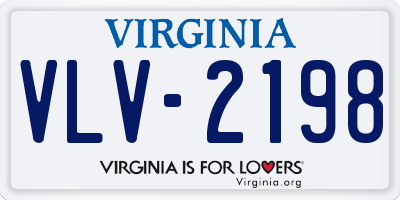 VA license plate VLV2198