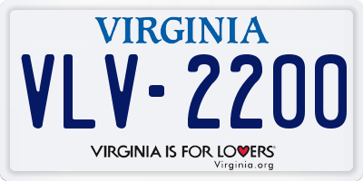 VA license plate VLV2200