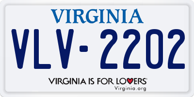 VA license plate VLV2202
