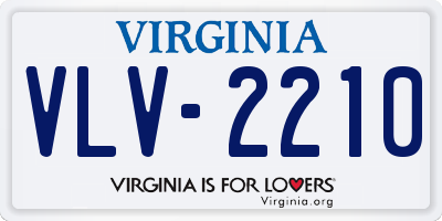 VA license plate VLV2210