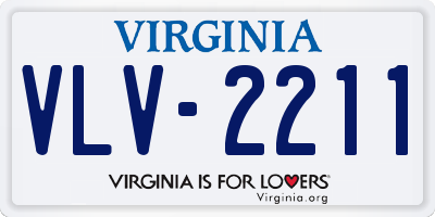 VA license plate VLV2211