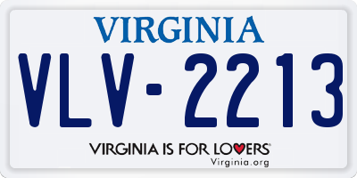 VA license plate VLV2213
