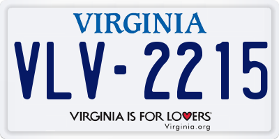 VA license plate VLV2215