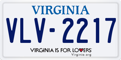 VA license plate VLV2217