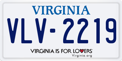 VA license plate VLV2219