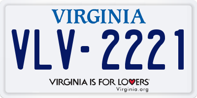 VA license plate VLV2221