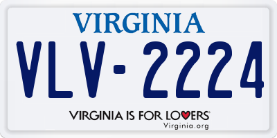 VA license plate VLV2224