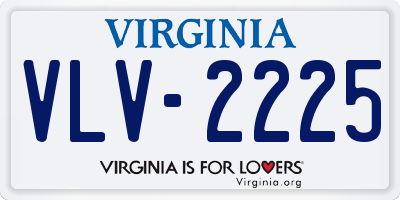 VA license plate VLV2225