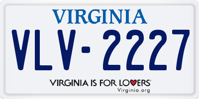 VA license plate VLV2227