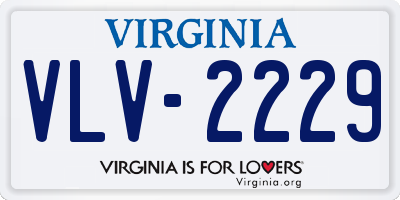 VA license plate VLV2229