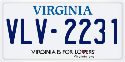 VA license plate VLV2231