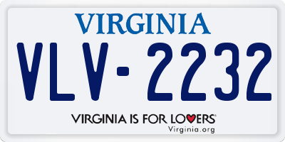 VA license plate VLV2232