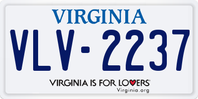 VA license plate VLV2237