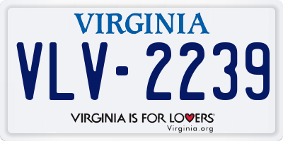 VA license plate VLV2239