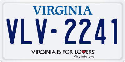 VA license plate VLV2241