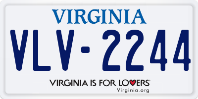 VA license plate VLV2244