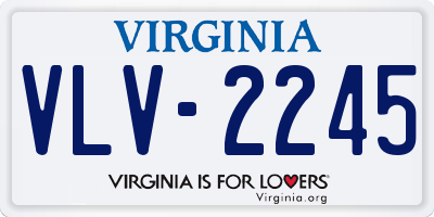 VA license plate VLV2245