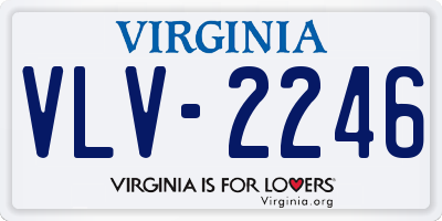 VA license plate VLV2246