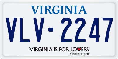 VA license plate VLV2247