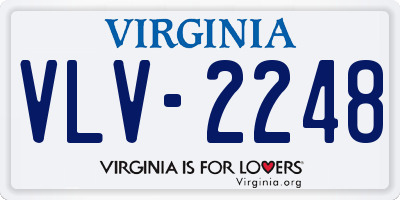 VA license plate VLV2248