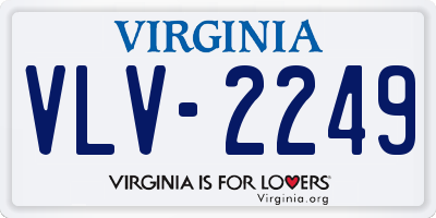 VA license plate VLV2249