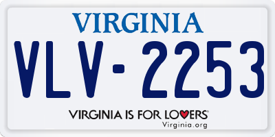 VA license plate VLV2253