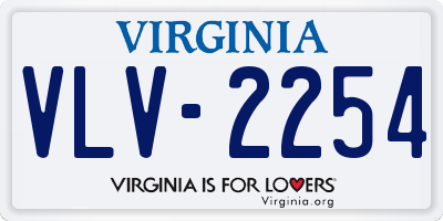 VA license plate VLV2254
